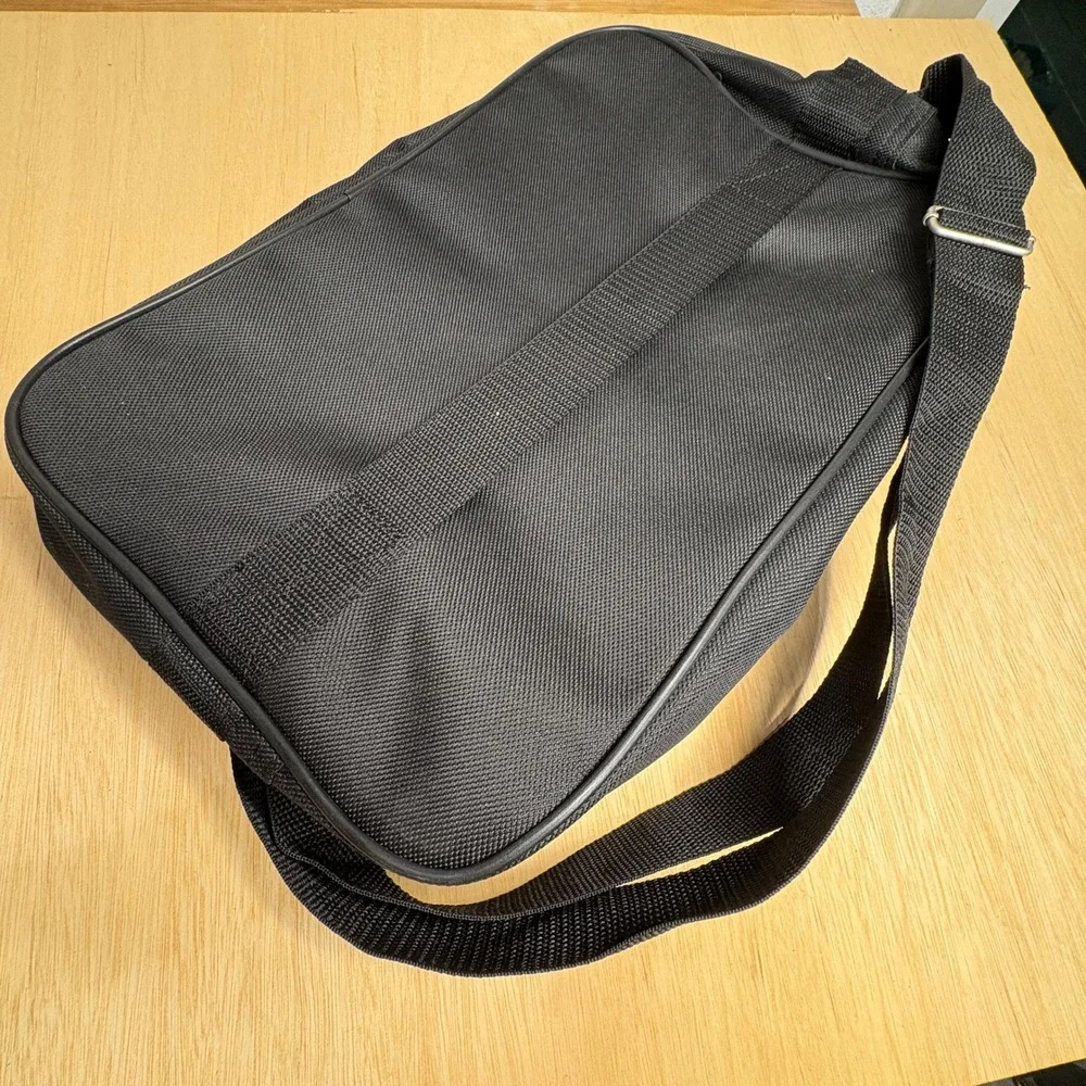 American Tourister Black Messenger Bag Nylon Shoulder Laptop Travel Case Unisex